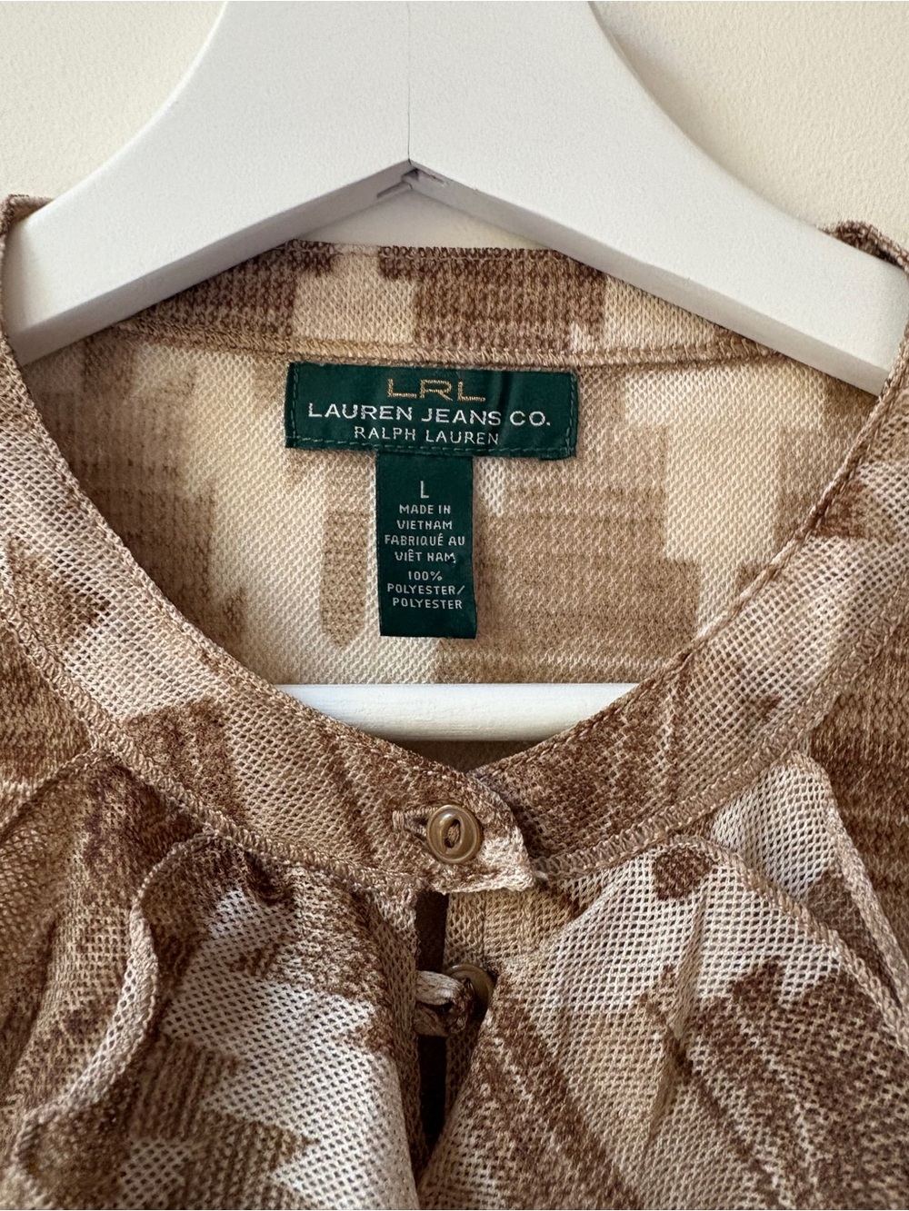 Lauren Ralph Lauren Mesh Ruffle-Front Top - Picture 6 of 14